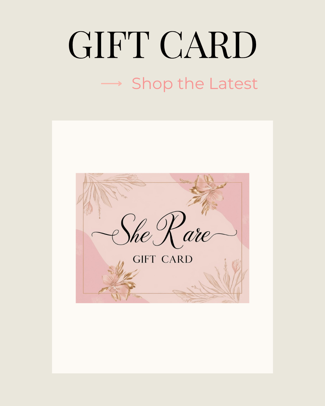 She Rare Digital Gift Card – Instant Style Credit - She Rare