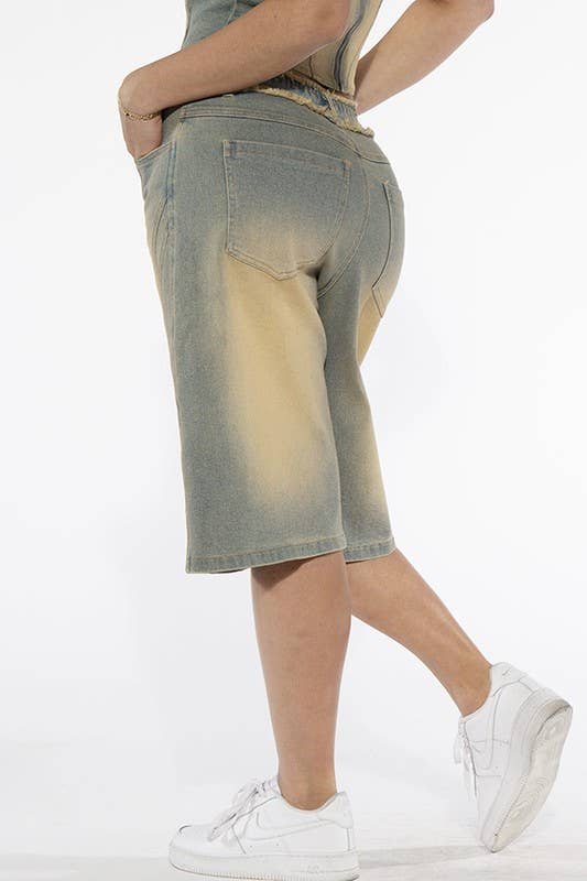 Vintage Denim Jean Shorts - She Rare