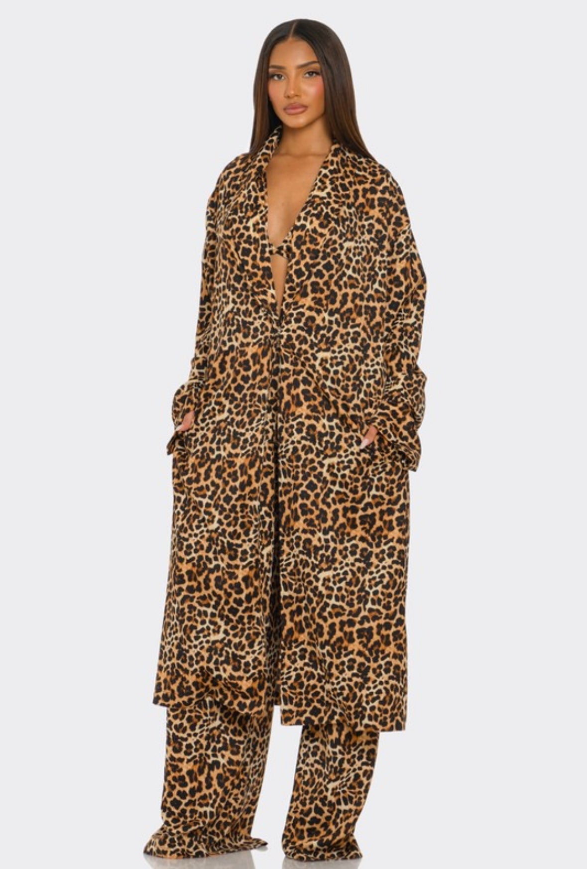 Oversized Leopard Print Set - She Rare