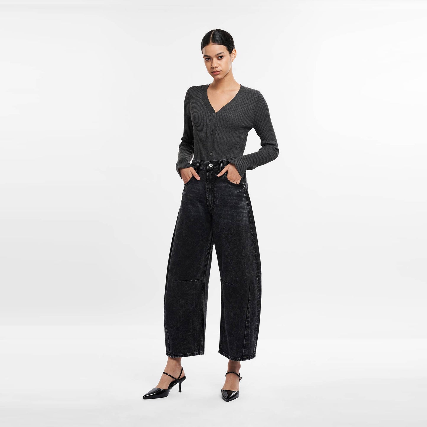High Waisted Barrell Jeans - She Rare