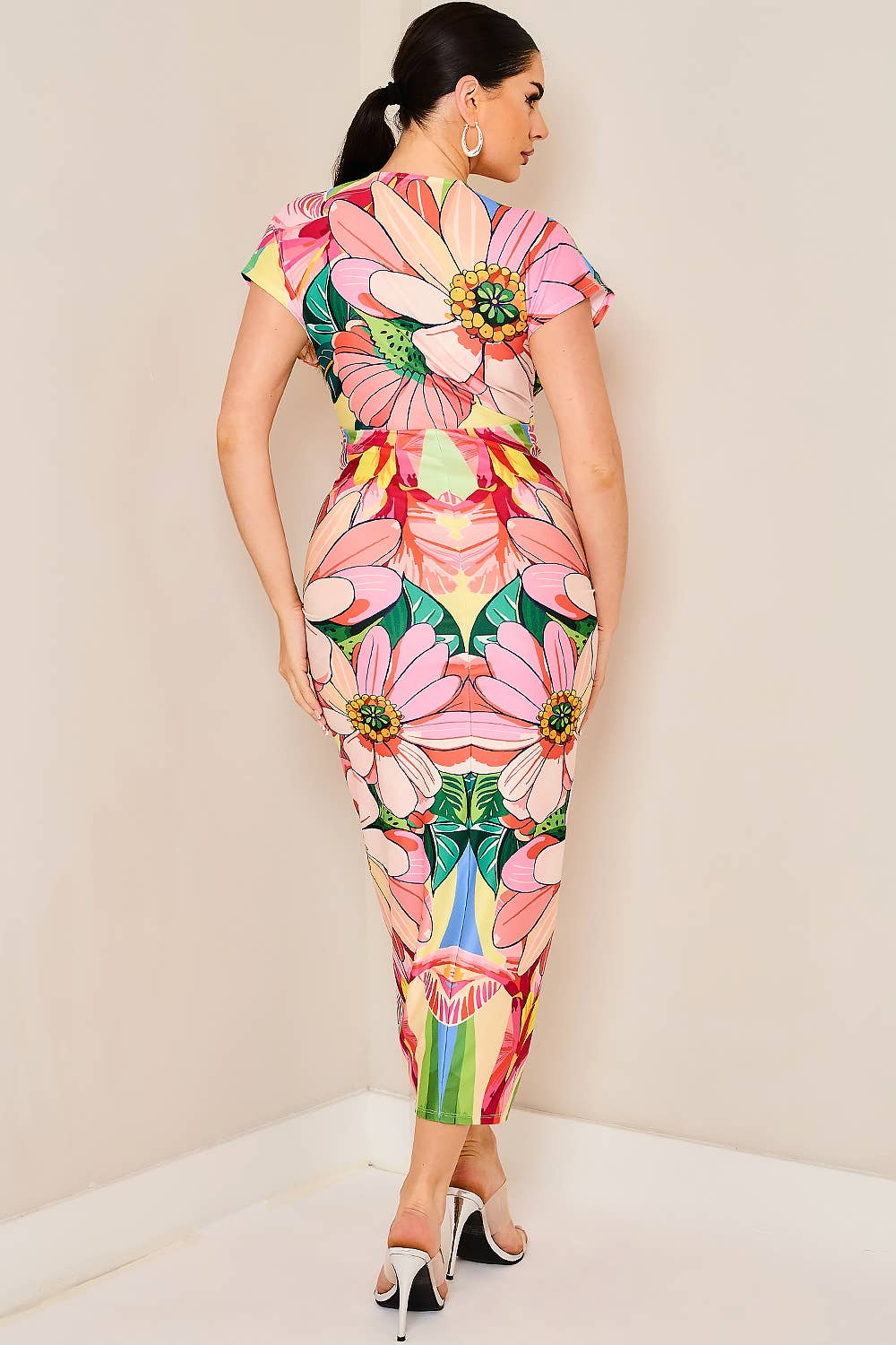 Sassy Romantic Floral Midi Dress - She Rare