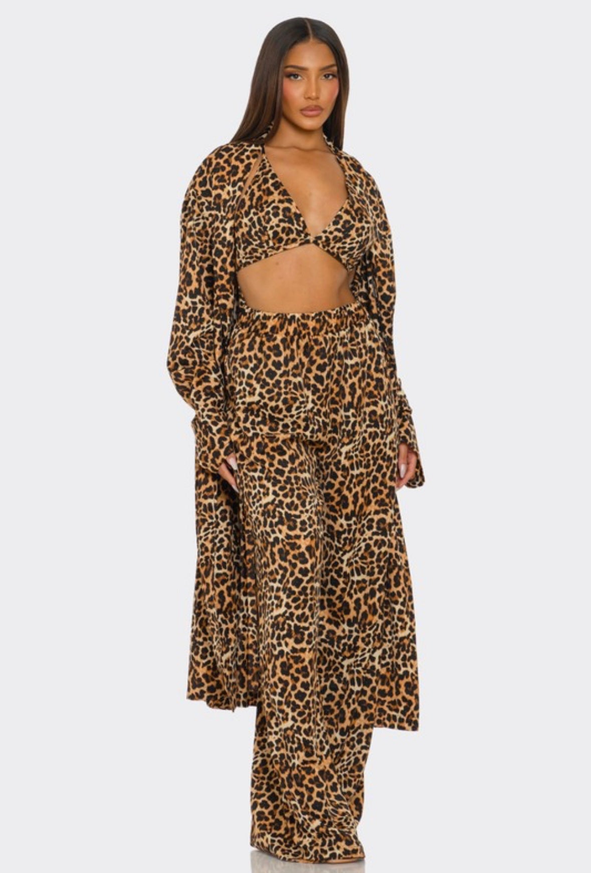 Oversized Leopard Print Set - She Rare