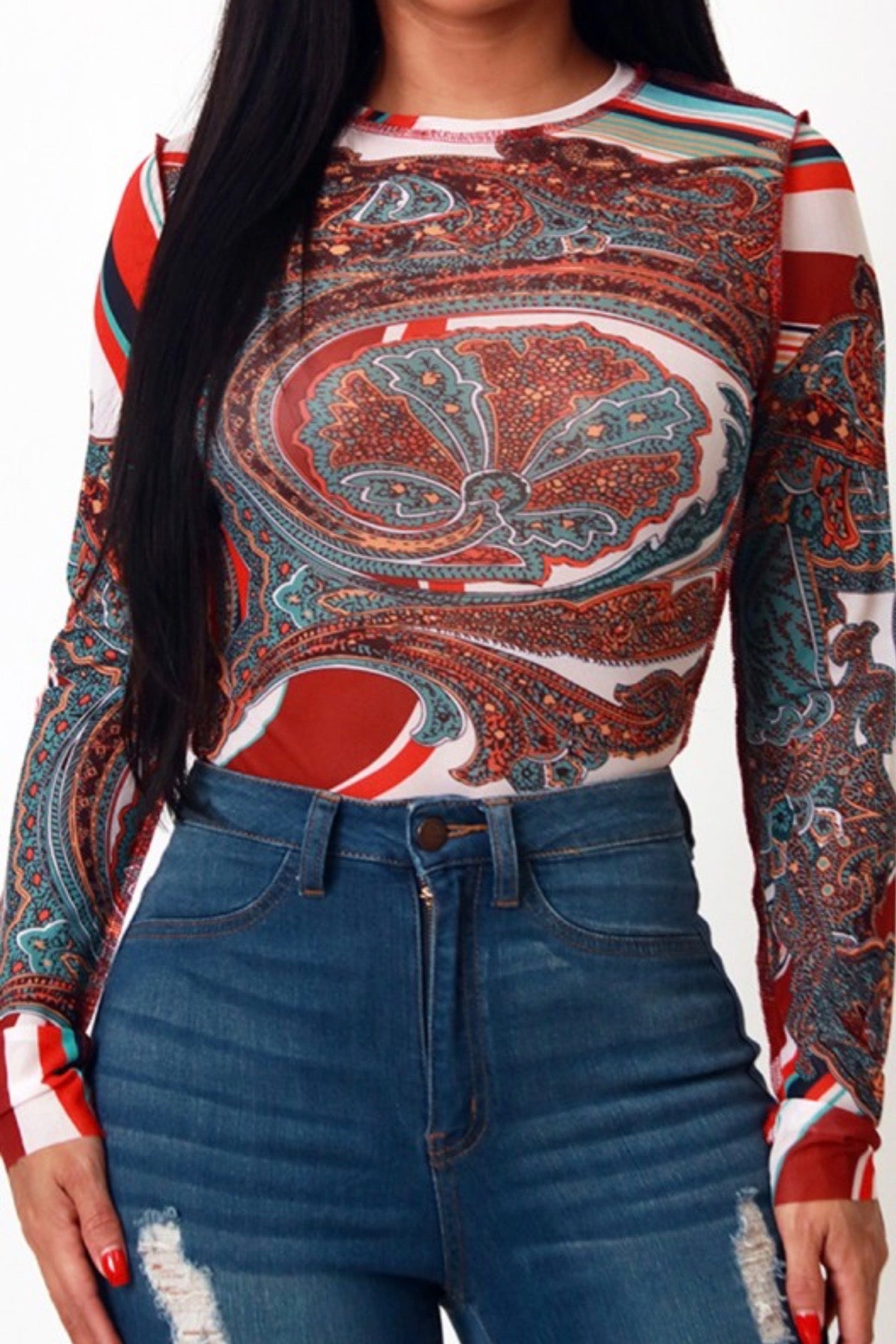 Retro Mesh Top - She Rare Boutique