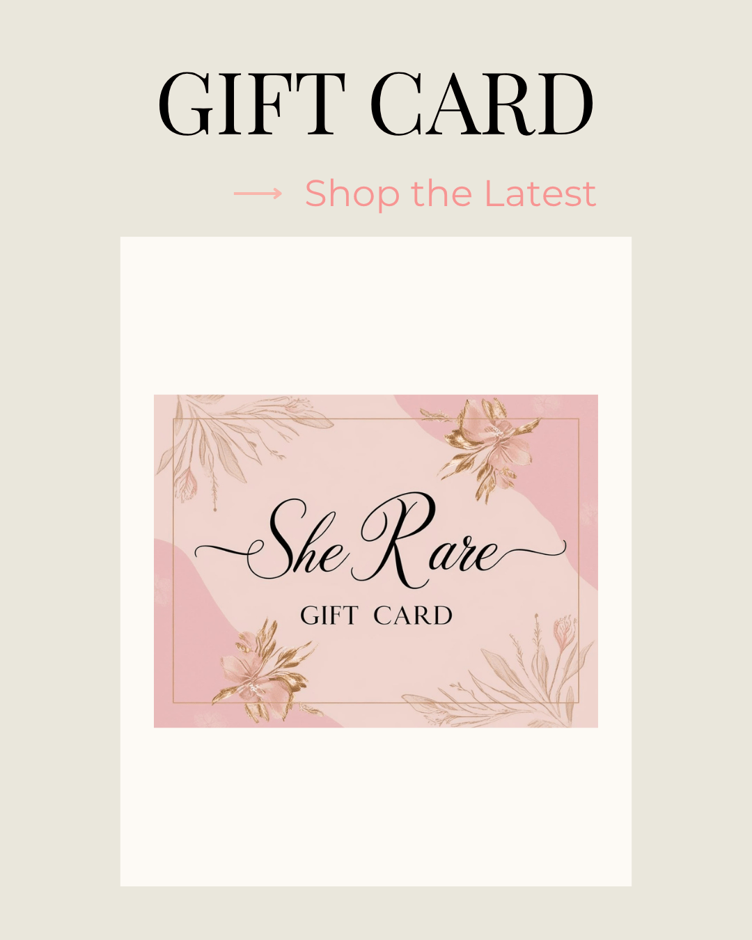 She Rare Digital Gift Card – Instant Style Credit - She Rare