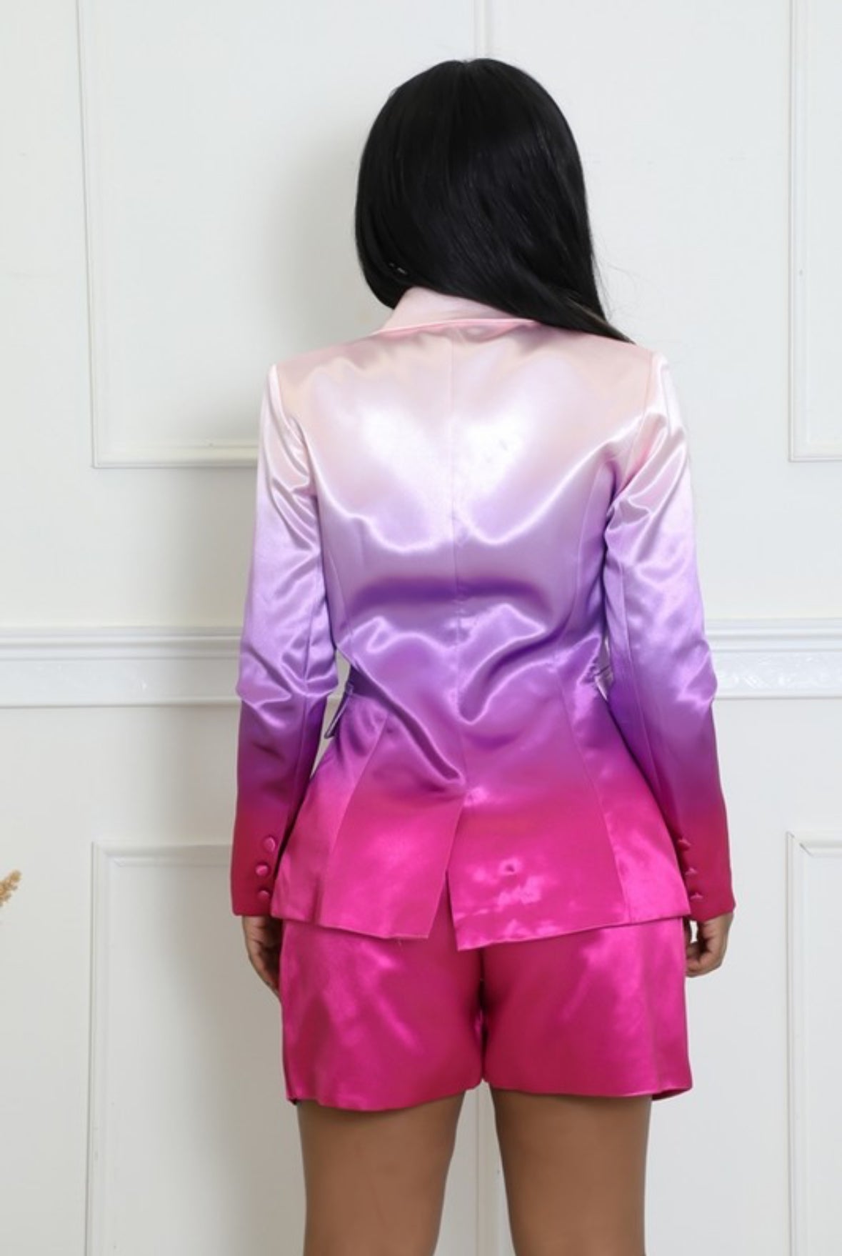 Ombré Blazer Short Set - She Rare