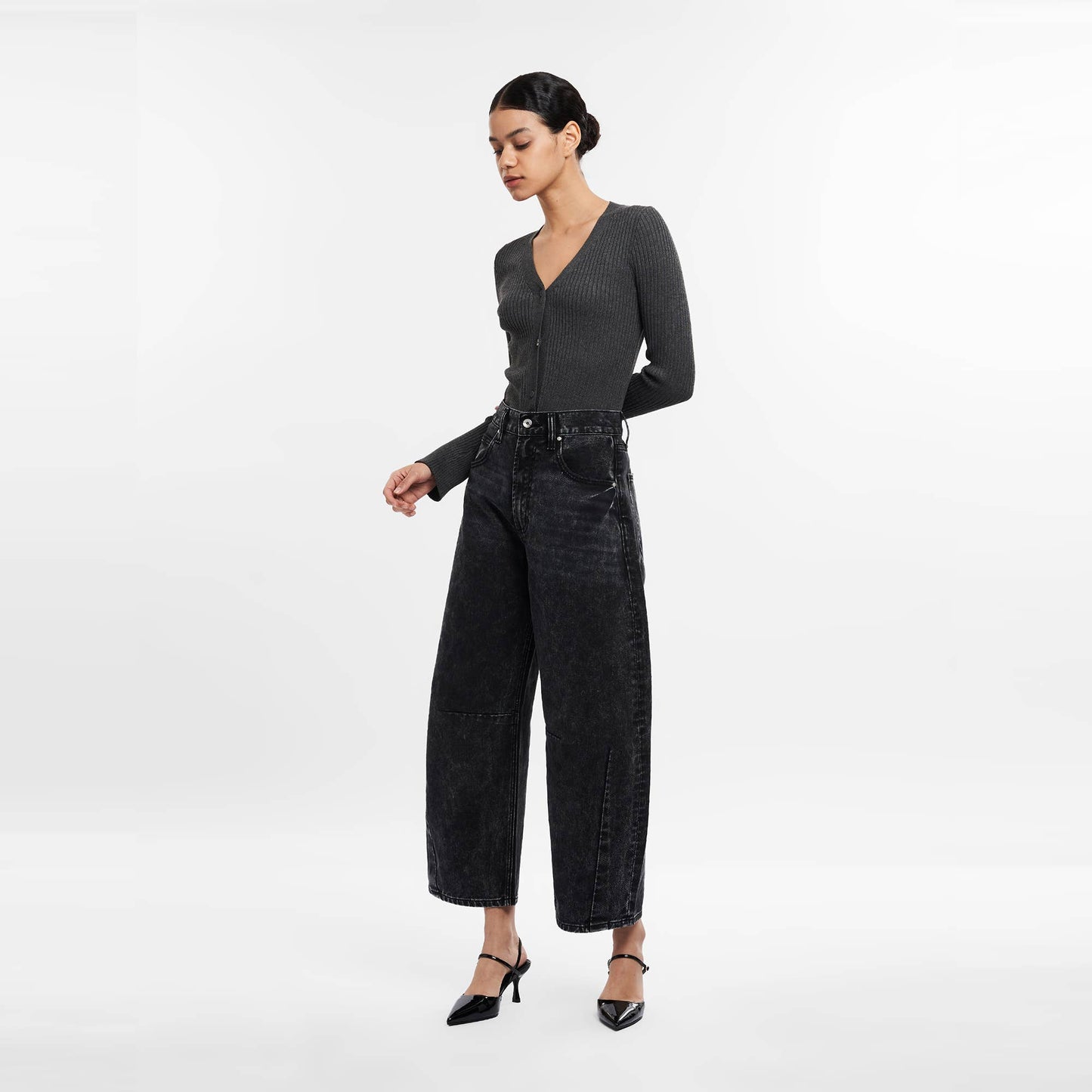 High Waisted Barrell Jeans - She Rare