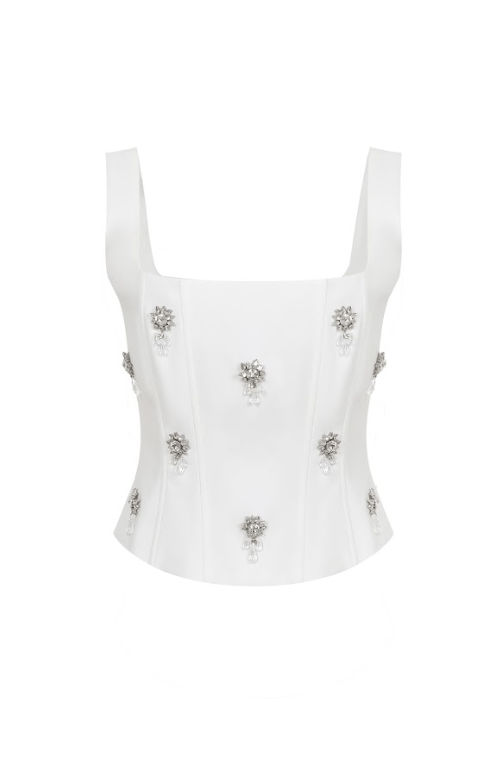 Embellished Corset Top - She Rare Boutique