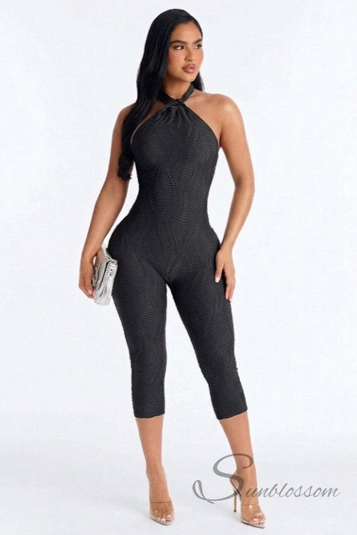 Palm Energy Capri Jumpsuit - She Rare Boutique