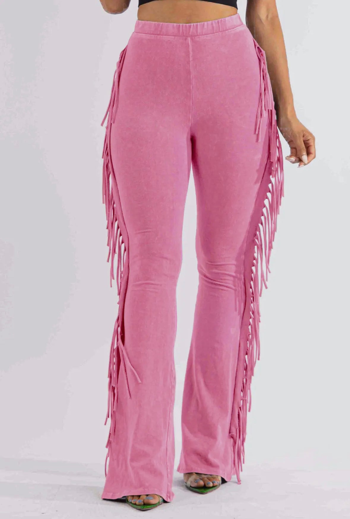 Pink Fringe Pants