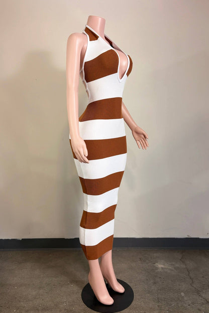Brown Sugar Maxi Dress - She Rare Boutique