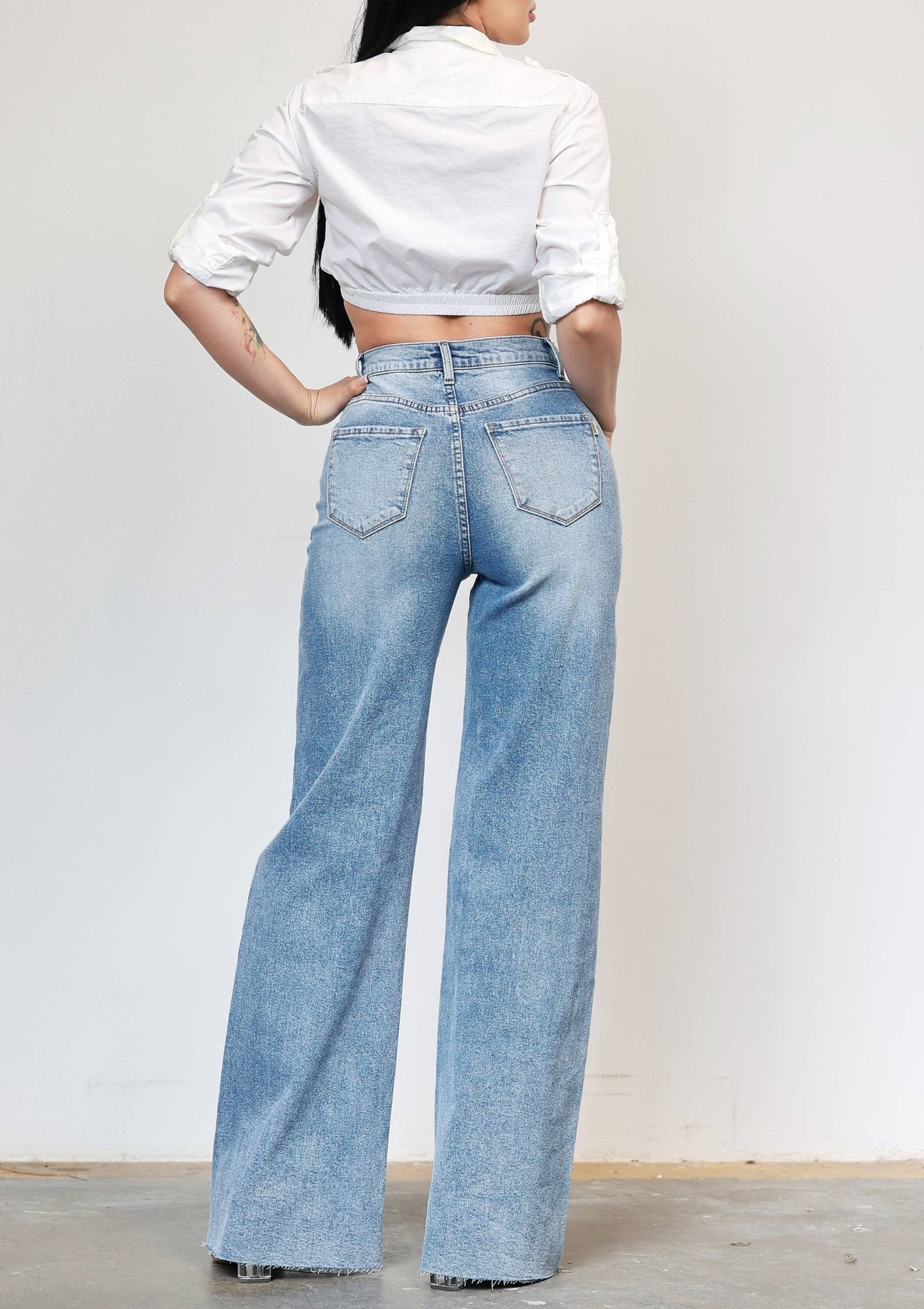 90’s Baby Wide Leg Jeans - She Rare Boutique