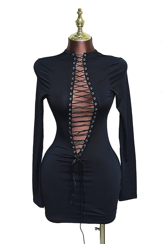 Laced Temptation Mini Dress - She Rare Boutique
