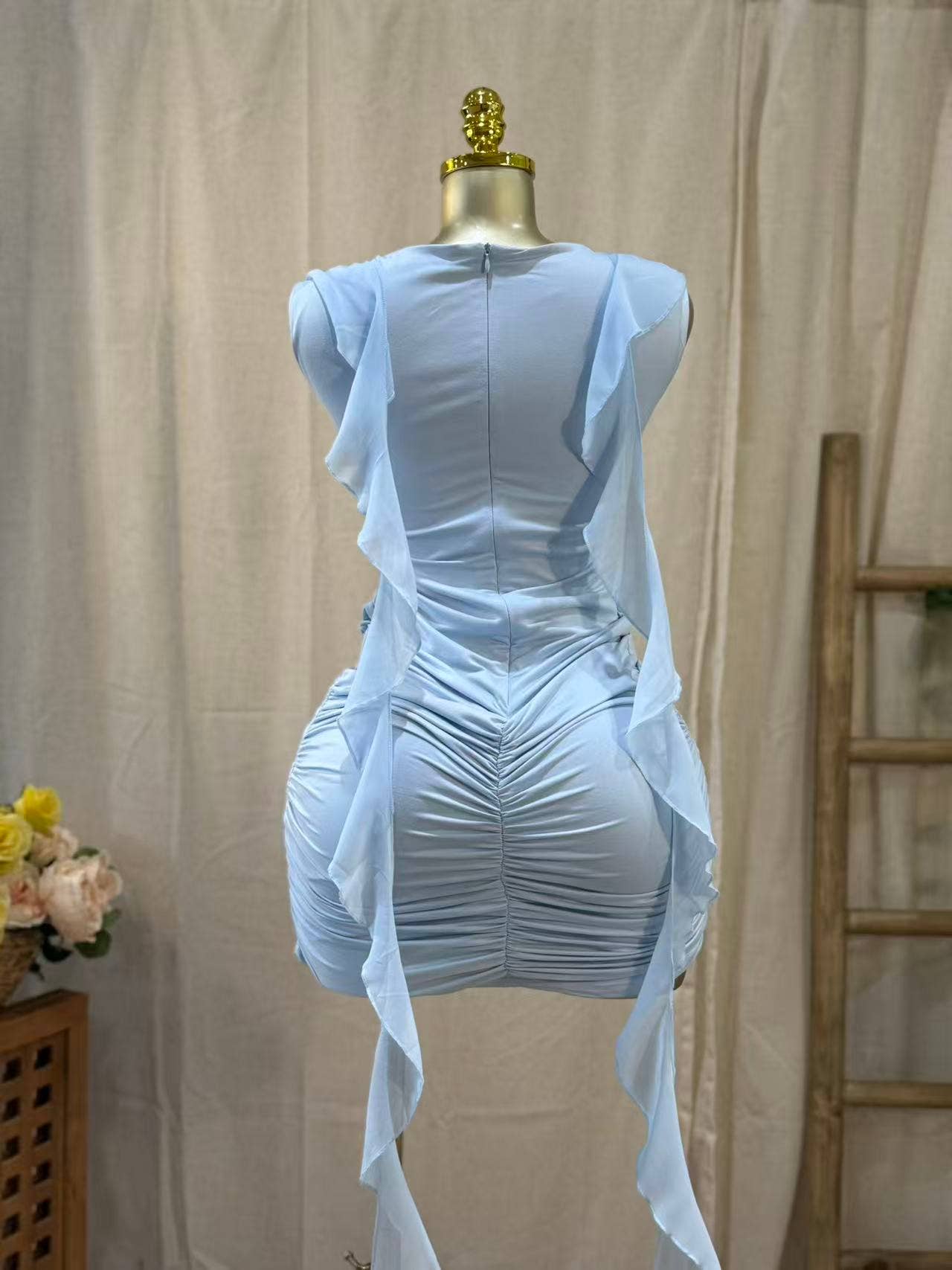 Sky Breeze Draped Mini - She Rare Boutique