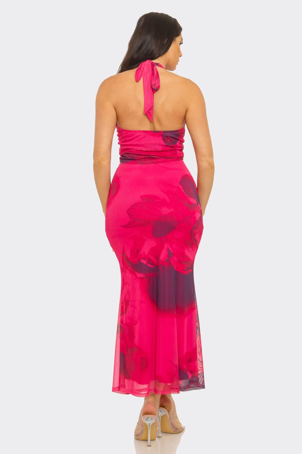 Rose Bloom Mesh Skirt Set - She Rare Boutique