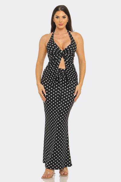 Polka Dot Maxi Skirt Set - She Rare Boutique
