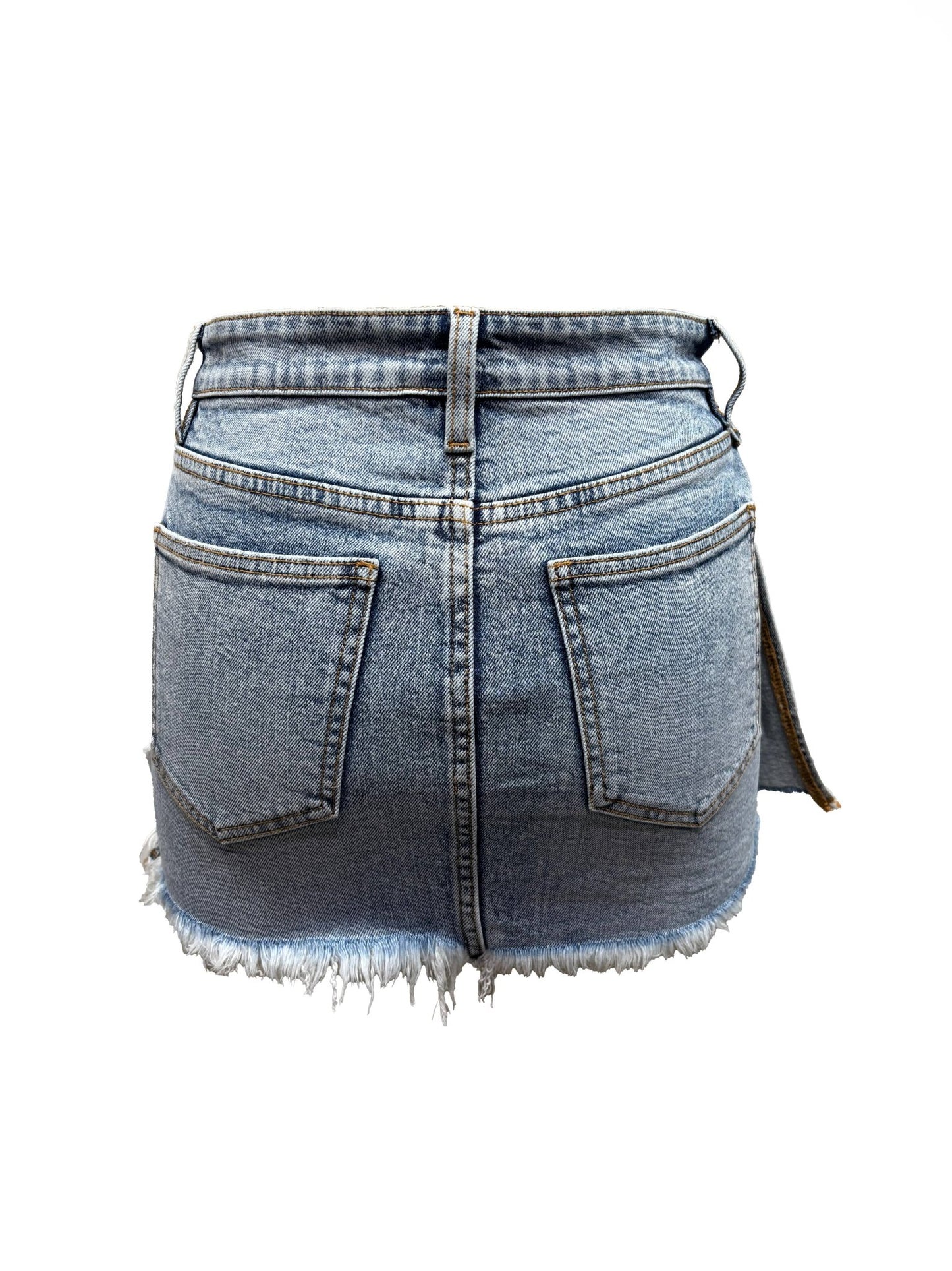 Rebel Wrap Denim Mini Skirt - She Rare Boutique