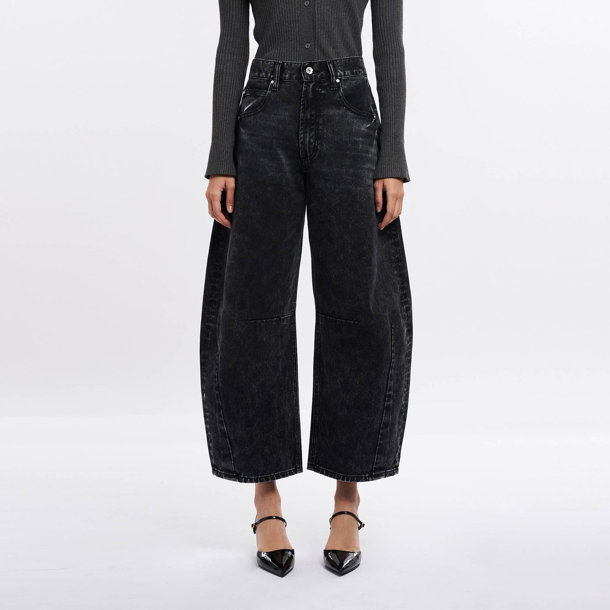 High Waisted Barrell Jeans - She Rare