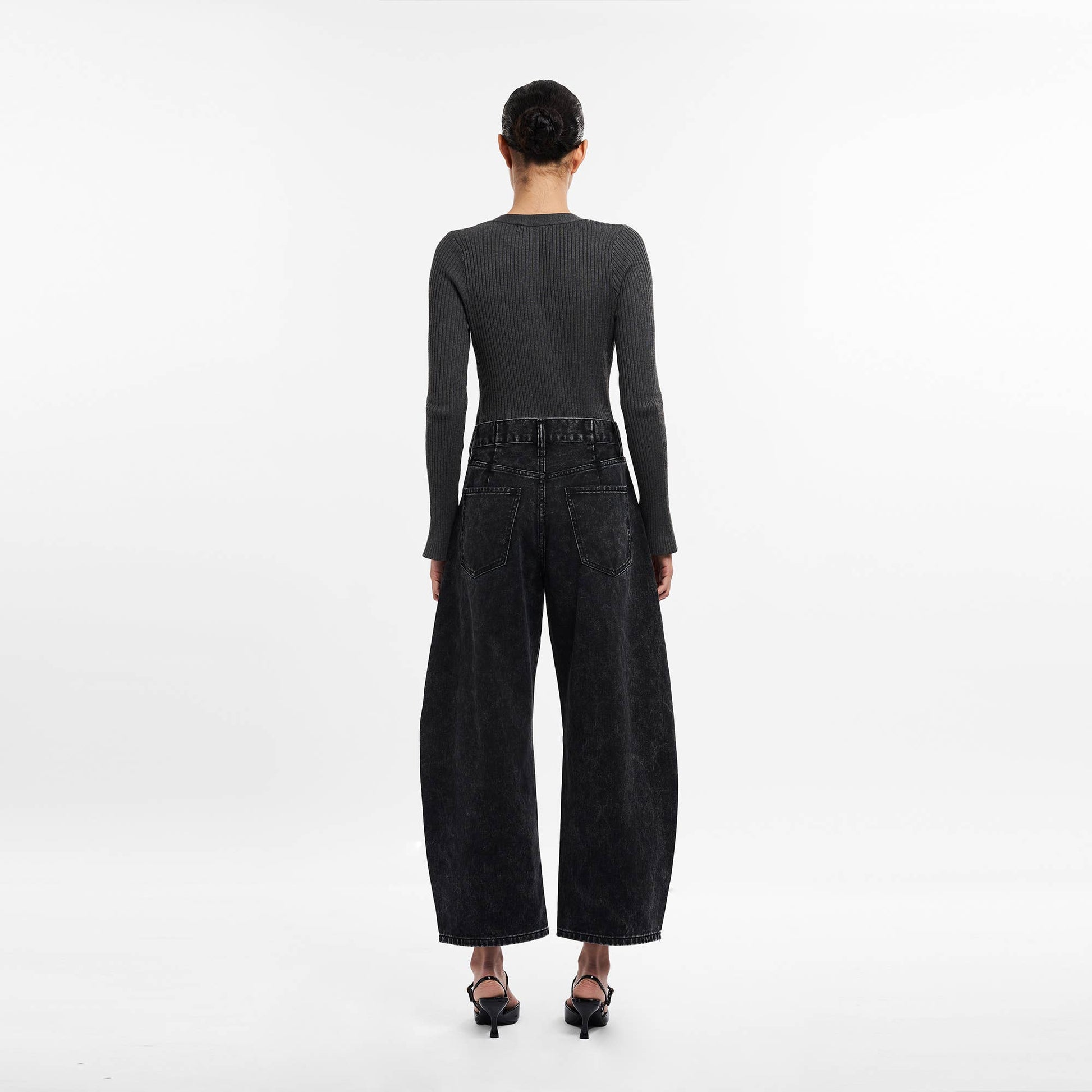 High Waisted Barrell Jeans - She Rare