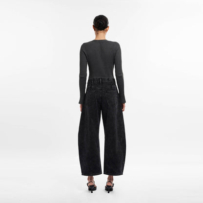 High Waisted Barrell Jeans - She Rare
