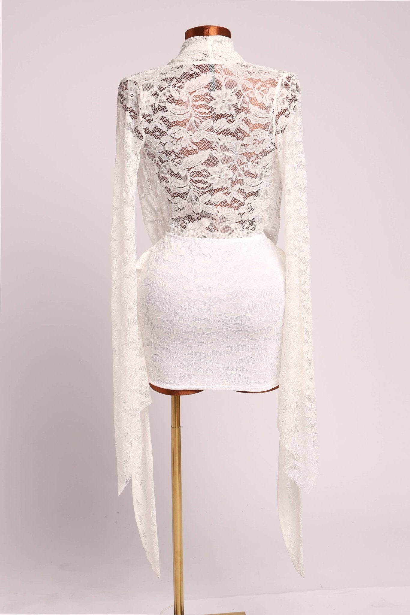 Ivory Temptation Lace Mini Dress - She Rare Boutique