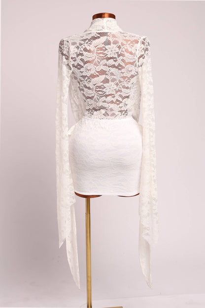 Ivory Temptation Lace Mini Dress - She Rare Boutique