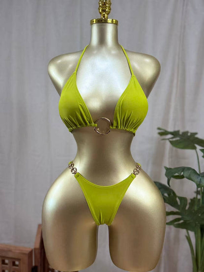 Lime Heat 3 - Piece Bikini Set - She Rare Boutique