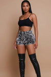 Midnight Mayhem Destroyed Shorts - She Rare Boutique