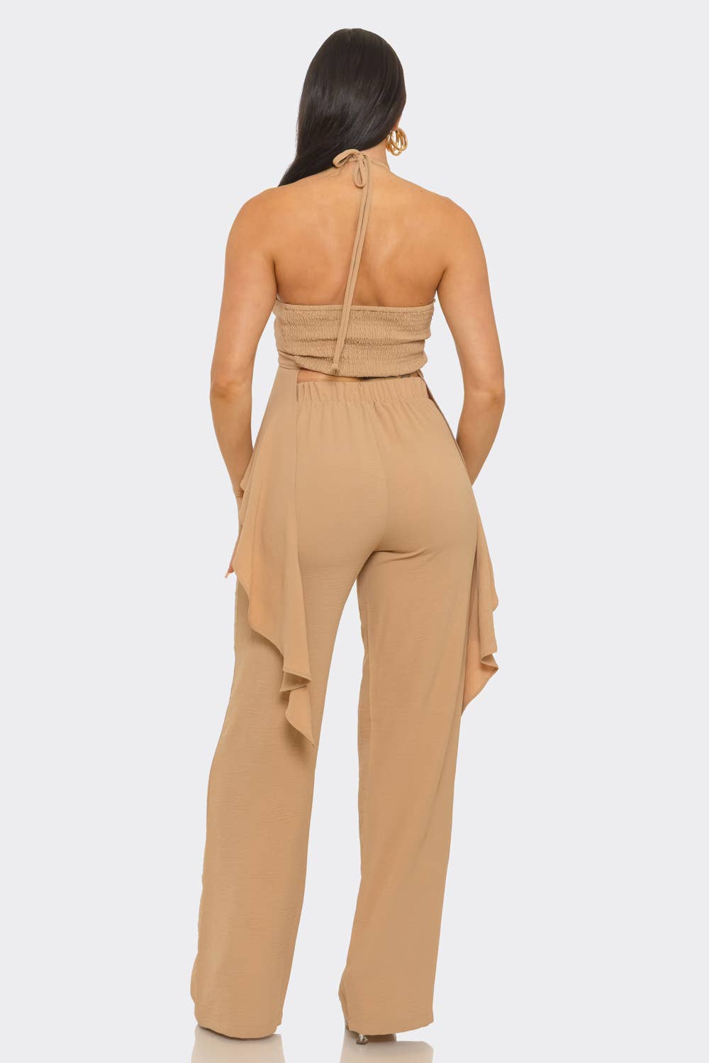 Nude Luxe Drape Pant Set - She Rare Boutique