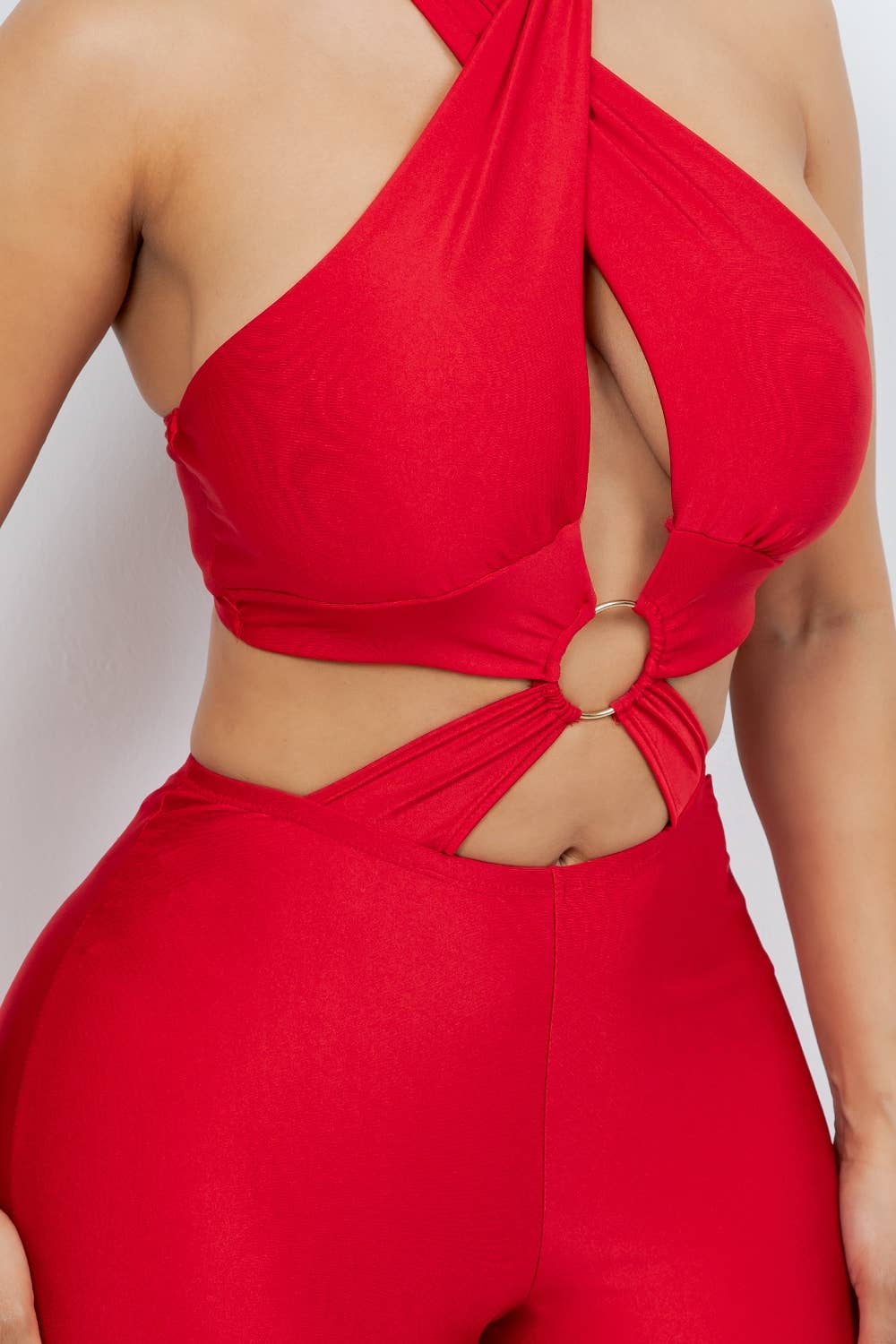Red Alert Halter Jumpsuit - She Rare Boutique